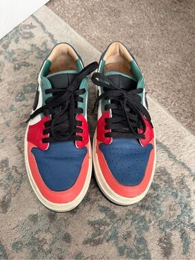 Women’s Jordan 1 Elevate Low Platform Multi Color Leather Low-Top Sneakers 8.5